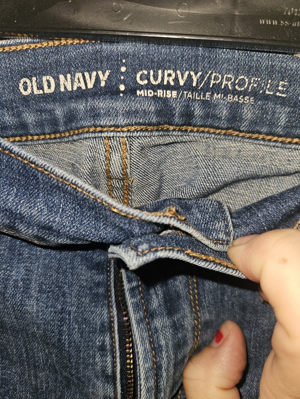 Old Navy Womans Old Navy Curvy Mid Rise Jeans Size 16 - Picture 7 of 12